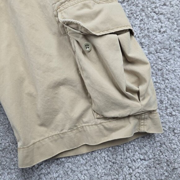 Polo Ralph Lauren Cargo Shorts Men 38 Beige Heavy Cotton Outdoor Skater‎ Pockets - Picture 2 of 15